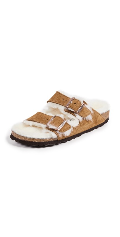 Birkenstock Arizona Shearling Sandals Mink