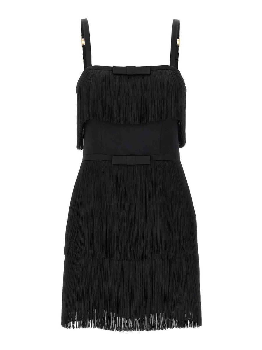 Elisabetta Franchi Robe Au Genou - Noir