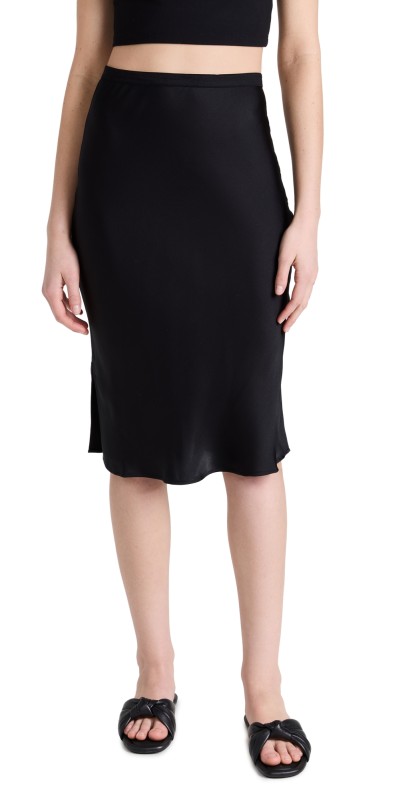 ANINE BING Erin Midi Skirt Black