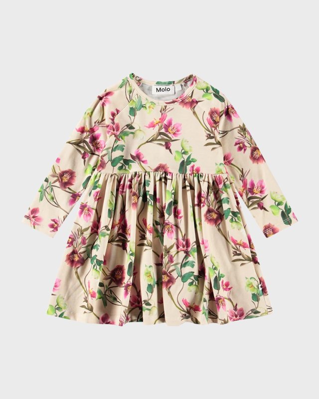Girl's Charmaine Floral-Print Dress, Size 6M-2