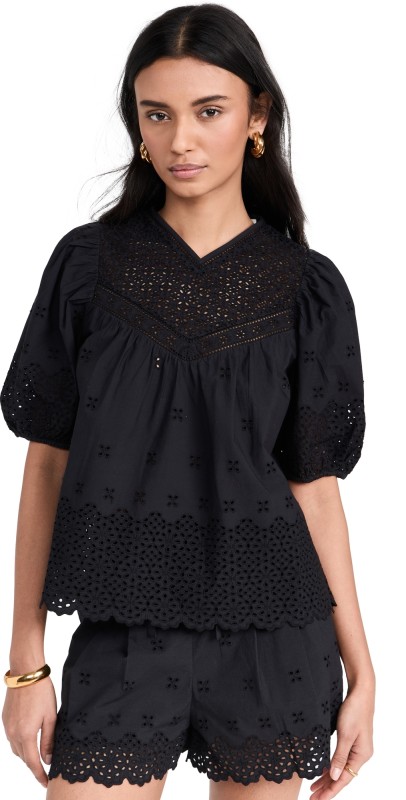 Ulla Johnson Aviana Top Noir
