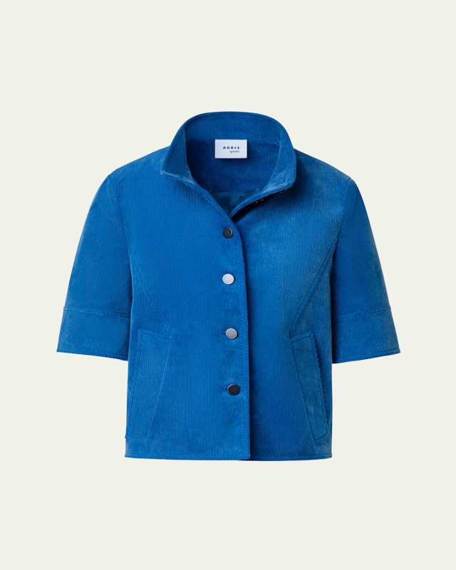 Washed Stretch Corduroy Short Jacket