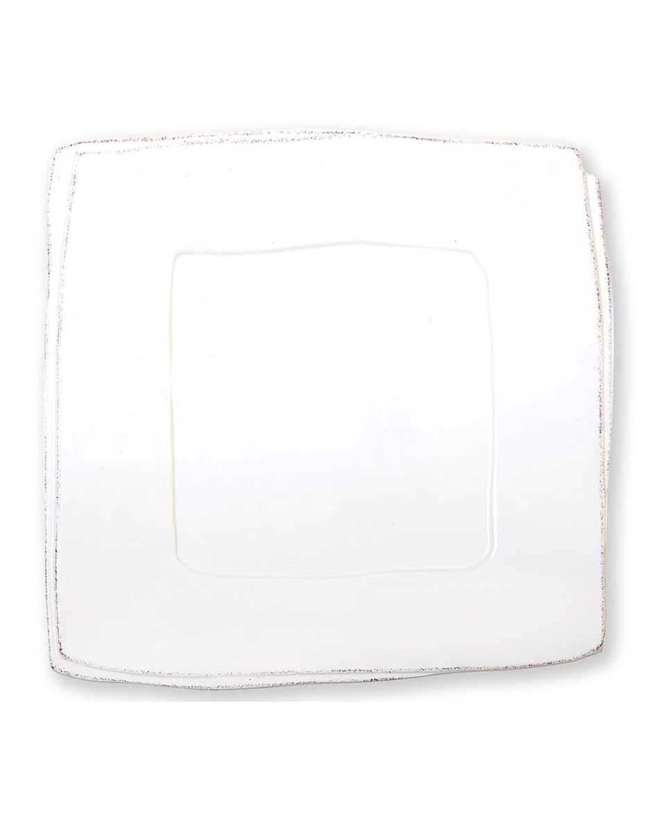Lastra Square Platter, White