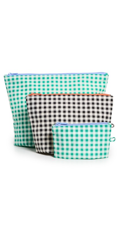 BAGGU Gingham Go Pouch Set Gingham