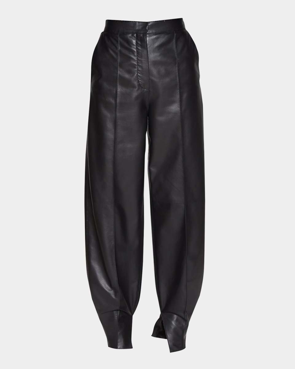 Lambskin Leather Balloon Trousers