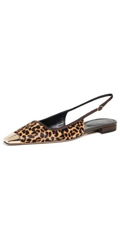 Alexandre Birman Olivia Flats Lt Beige/Testa Di Moro/Lt Gold