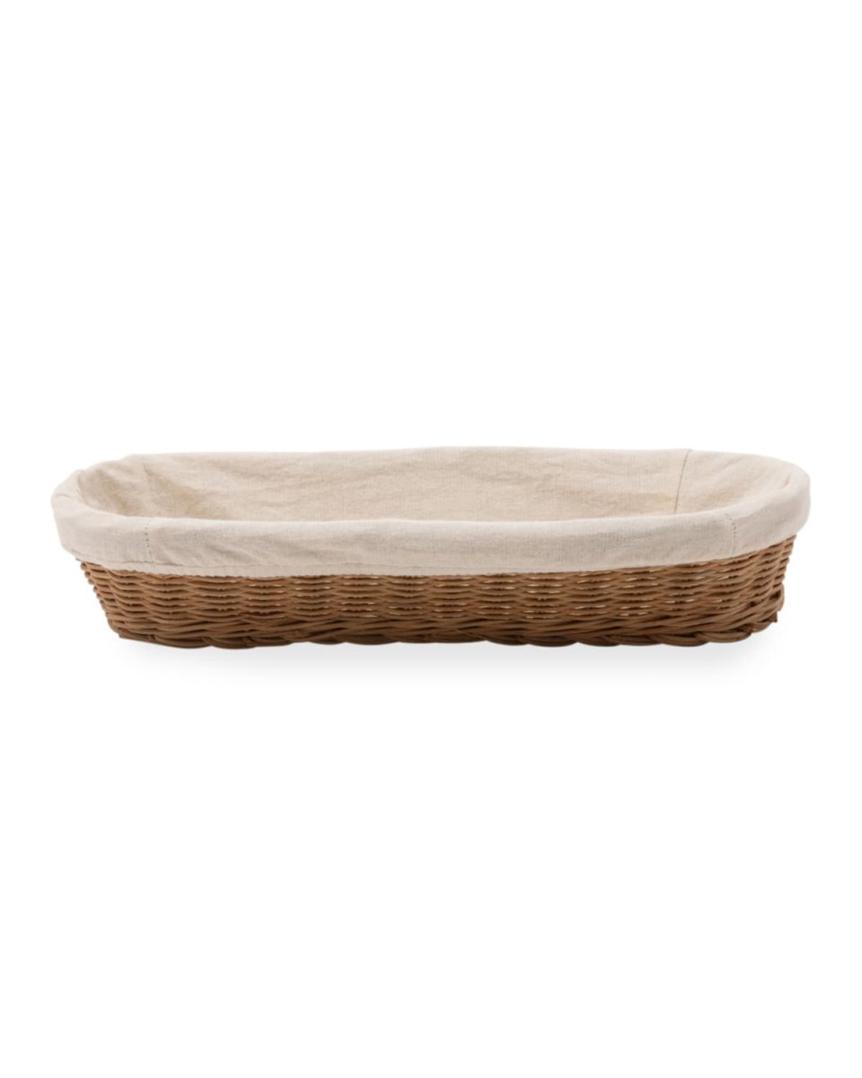 Lasata Small Oblong Rattan Tray with Liner