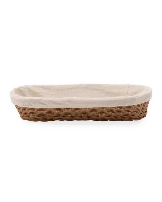Lasata Small Oblong Rattan Tray with Liner
