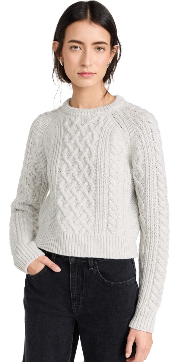 Nili Lotan Coras Sweater Light Grey Melange