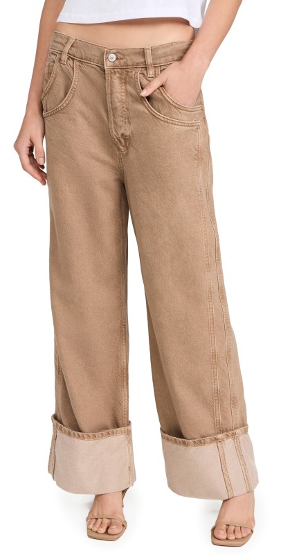 Free People Final Countdown Low Rise Jeans Tumbleweed