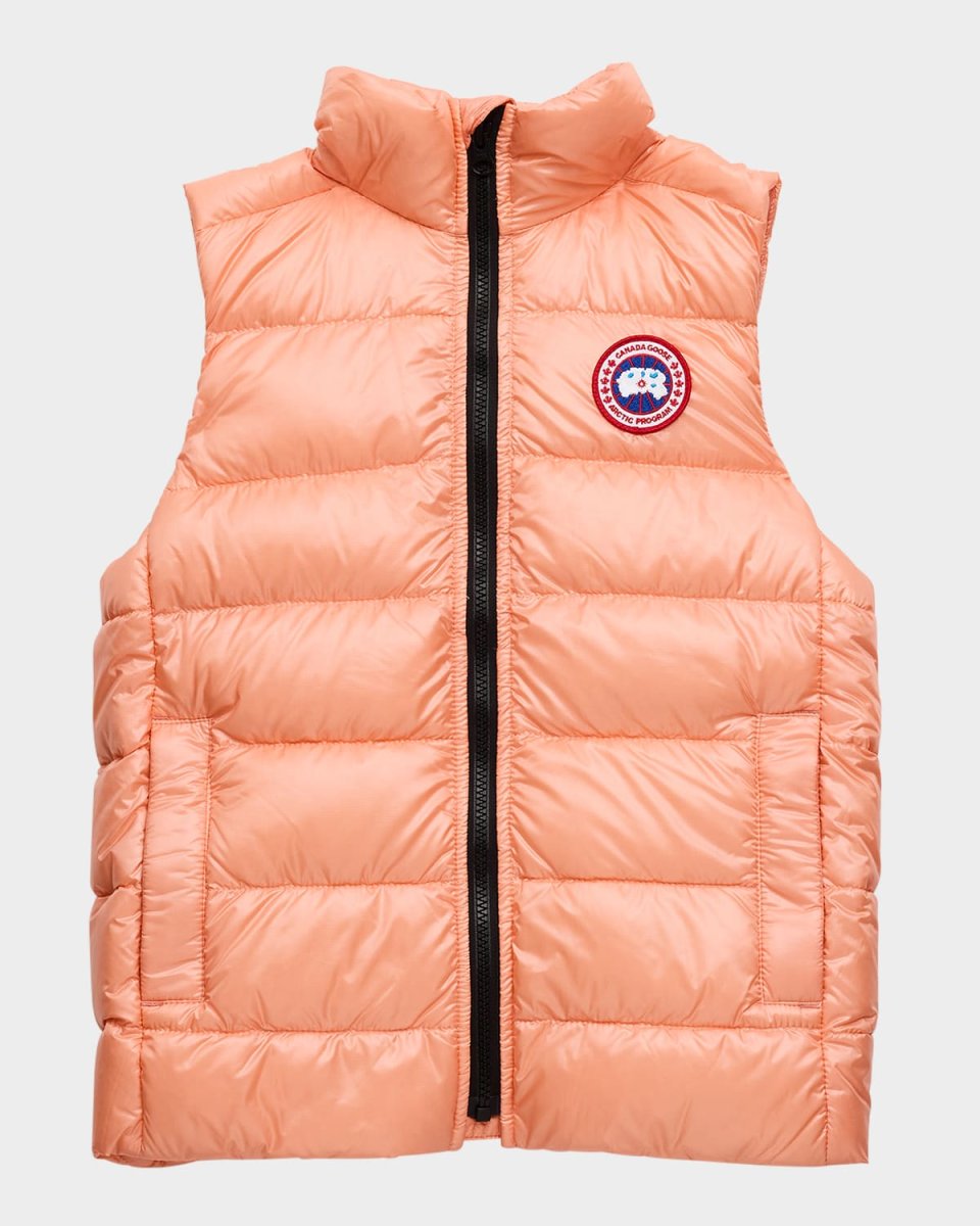 Girl's Crofton Logo-Print Puffer Vest, Size S-