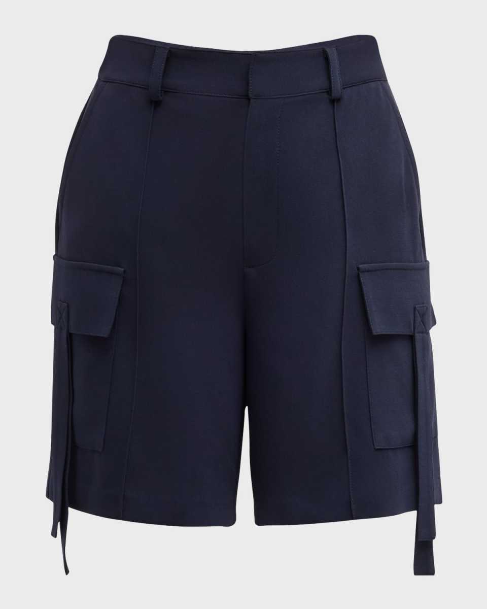 Odilia Relaxed Crepe Cargo Shorts