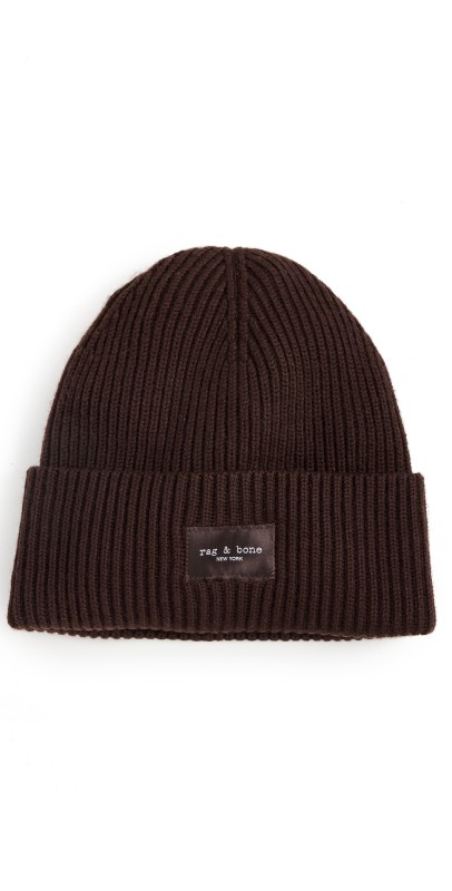 rag & bone Blake Beanie Chocolate Brown