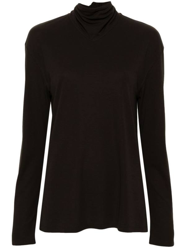 scarf-detail long-sleeve top