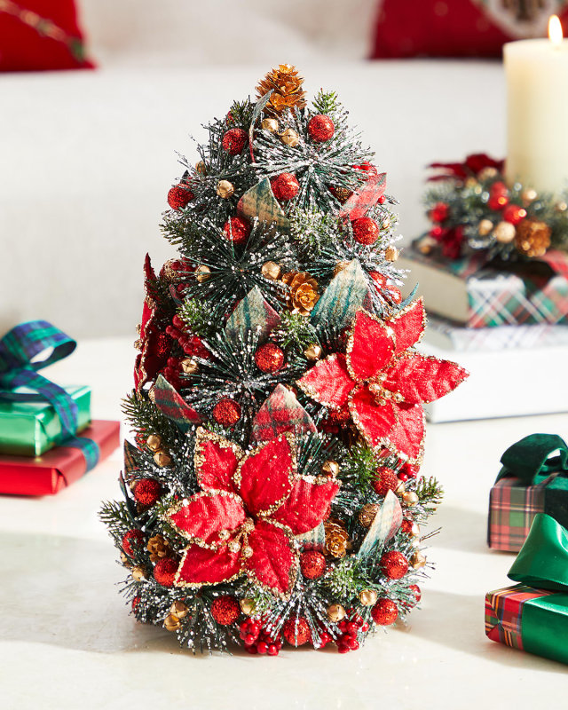 12" Regal Poinsettia Christmas Tree