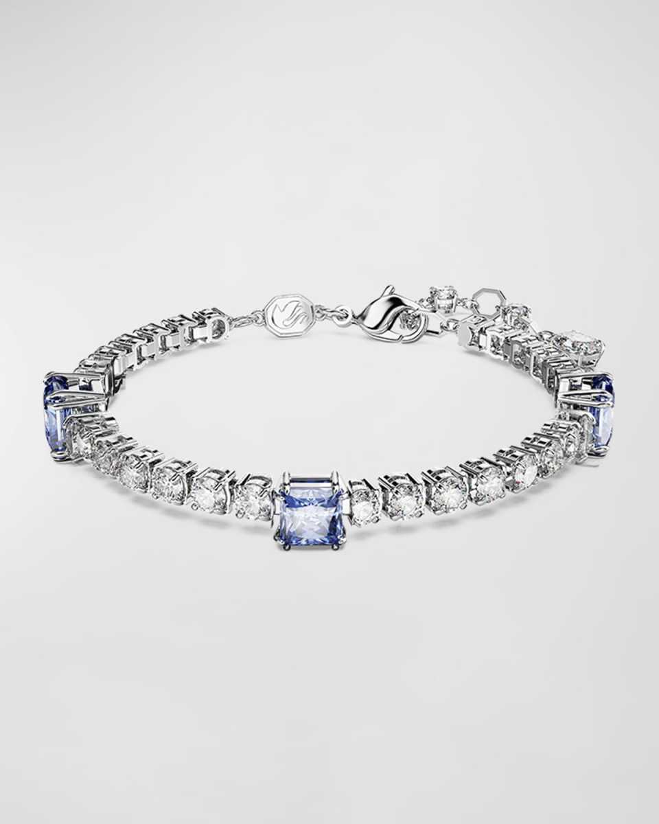 Matrix Rhodium-Plated Crystal Tennis Bracelet
