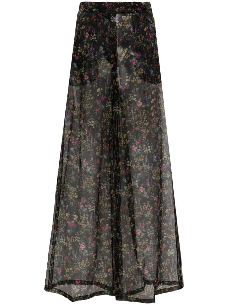floral-print wide-leg trousers