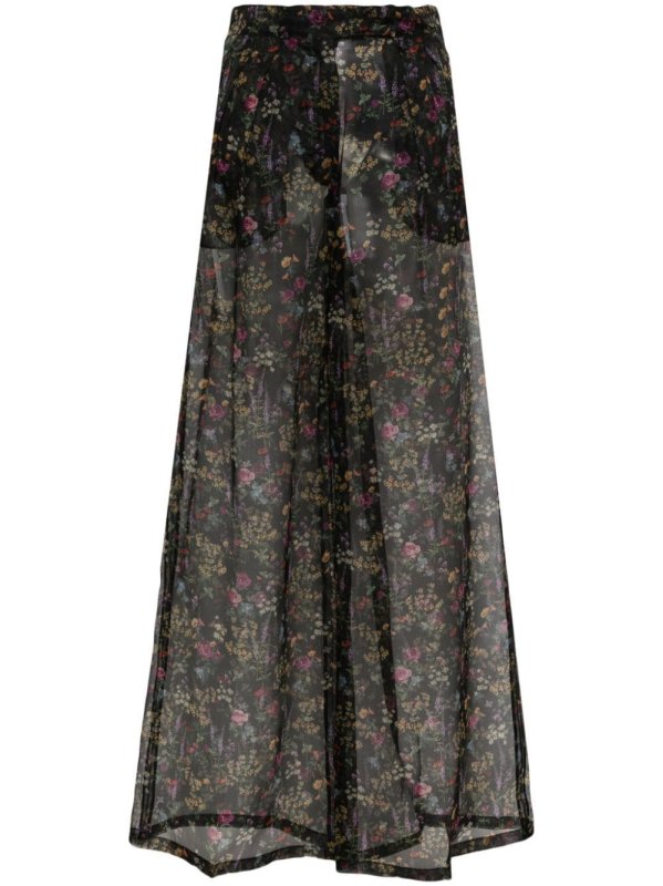 floral-print wide-leg trousers