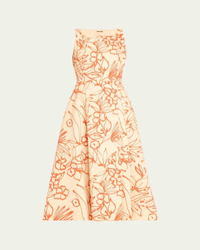 Vermeer Sleeveless Faux-Wrap Midi Dress