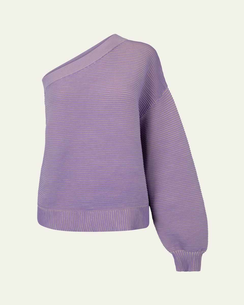 Asymmetric One-Shoulder Organic Cotton Sweat