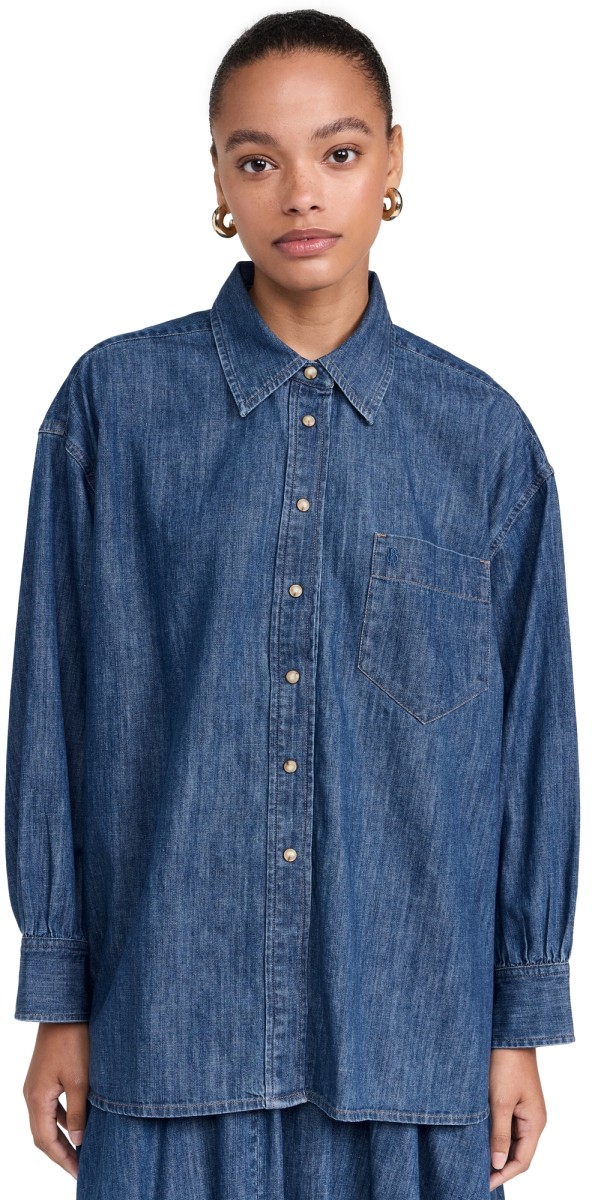Suzie Kondi Kappa Button-Up Shirt Aegean