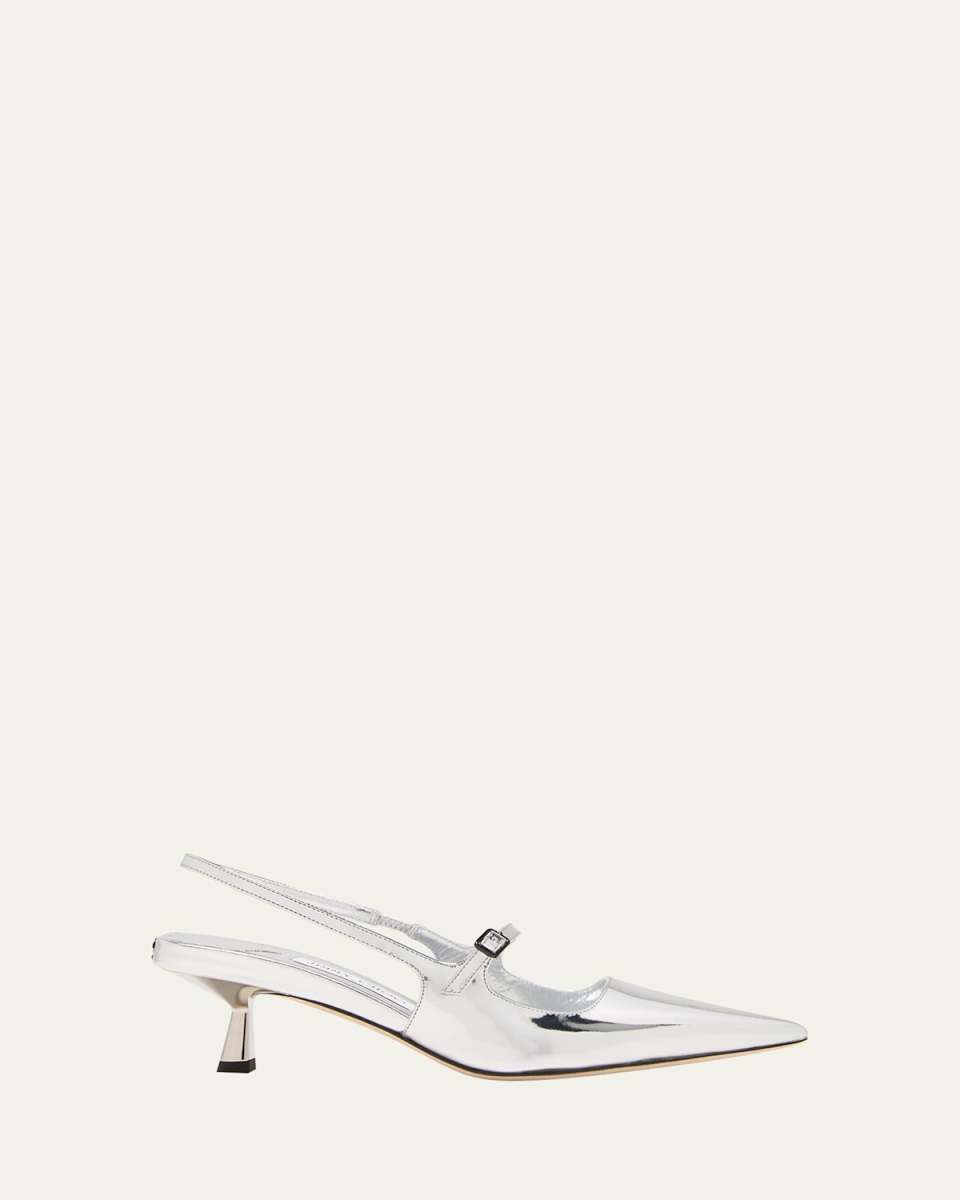 Didi Metallic Mary Jane Slingback Pumps