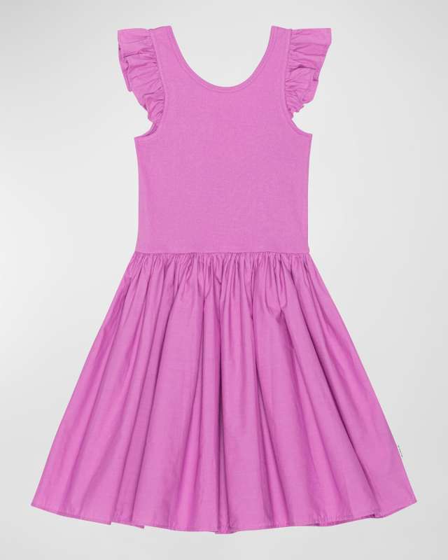 Girl's Cloudia Ruffle Trim Dress, Size 3T-6
