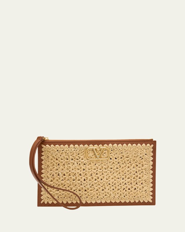 Medium VLOGO Crochet Pouch Wristlet