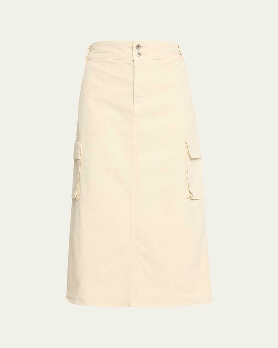 Ivy Long Woven Cargo Skirt
