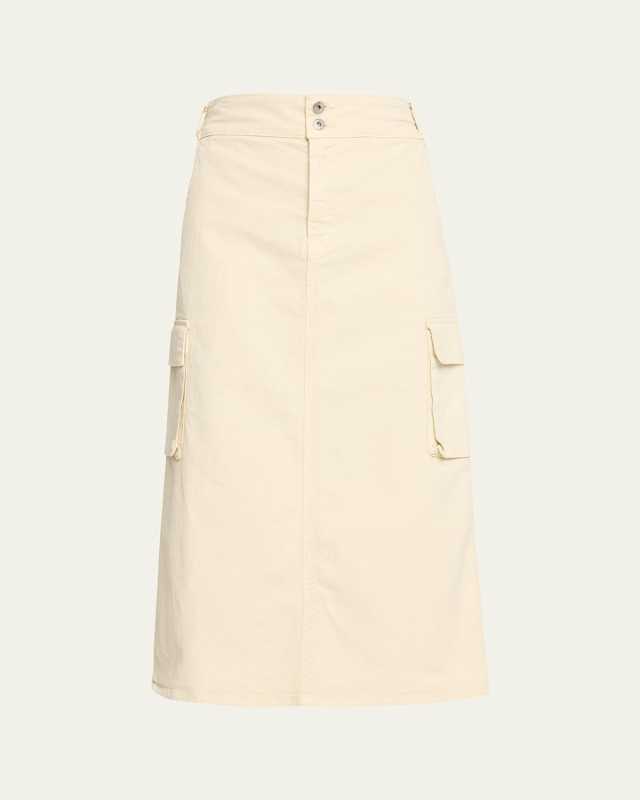 Ivy Long Woven Cargo Skirt