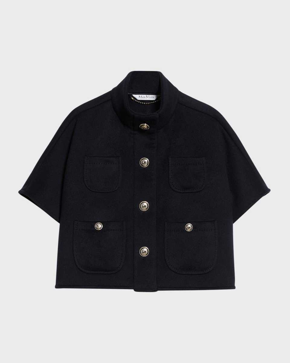 Nemi Cashmere Short Buttoned Cap