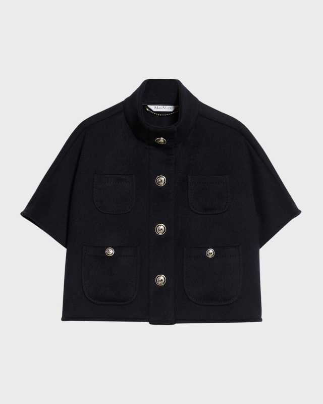 Nemi Cashmere Short Buttoned Cap