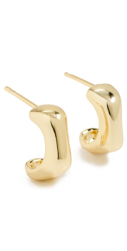 By Adina Eden Open Hoop Earrings Gold