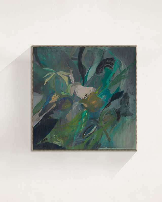 "Dark Forest" Framed Giclee by Sarah Stockstill, 55" x 55"