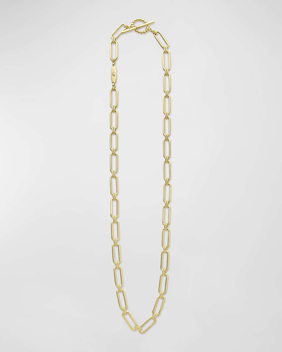 18K Gold Signature Caviar Petite Link Necklace