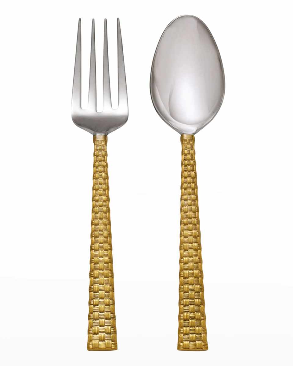 Palm Golden Servers, 2-Piece Set