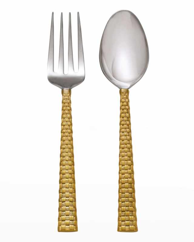 Palm Golden Servers, 2-Piece Set