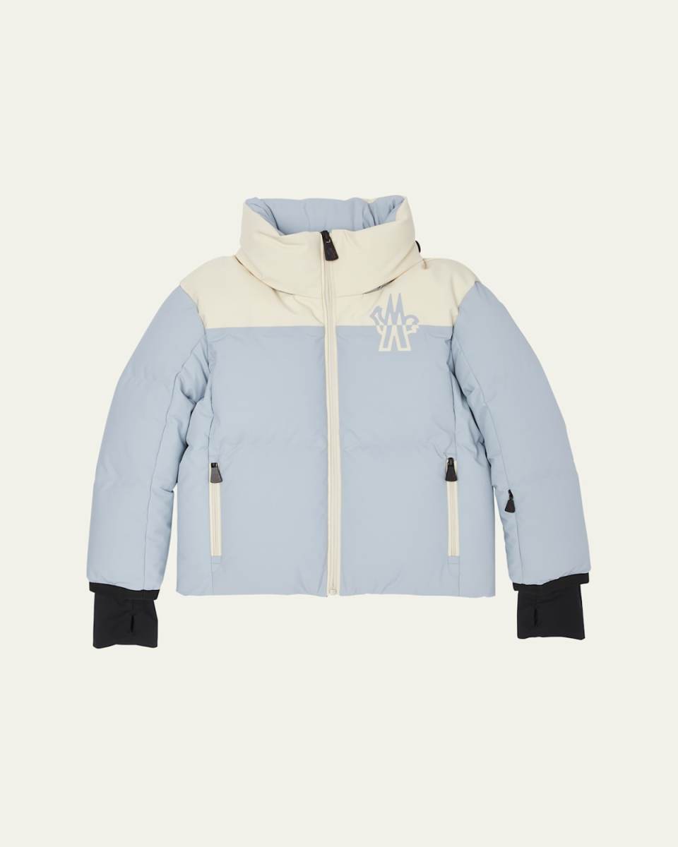 Girl's Two Toned Logo-Print Jacket, Size 8-14