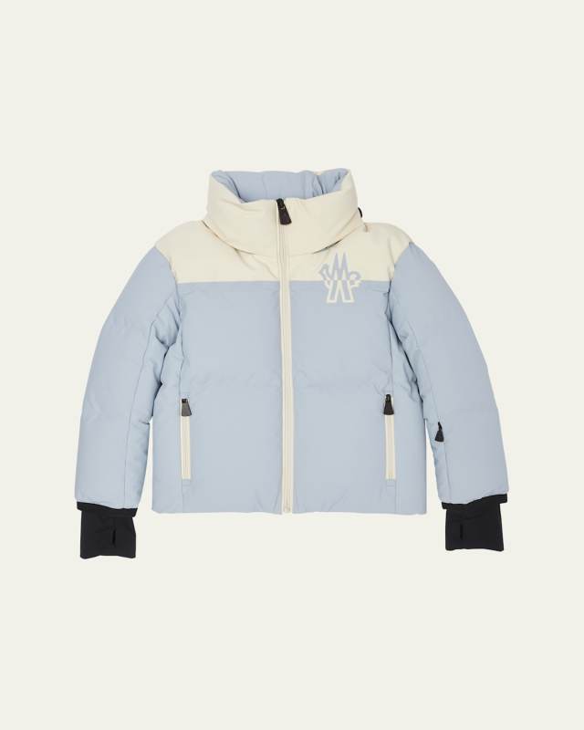 Girl's Two Toned Logo-Print Jacket, Size 8-14