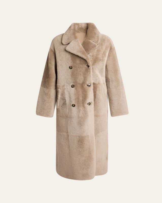 Lacon Double-Breasted Shearling Coat