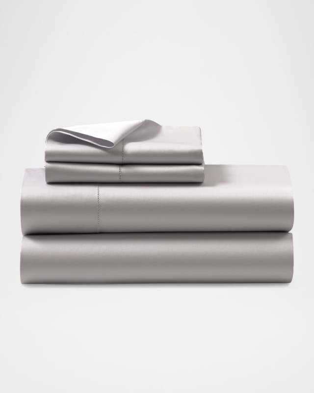 Organic Sateen Fitted Sheet, QUEEN