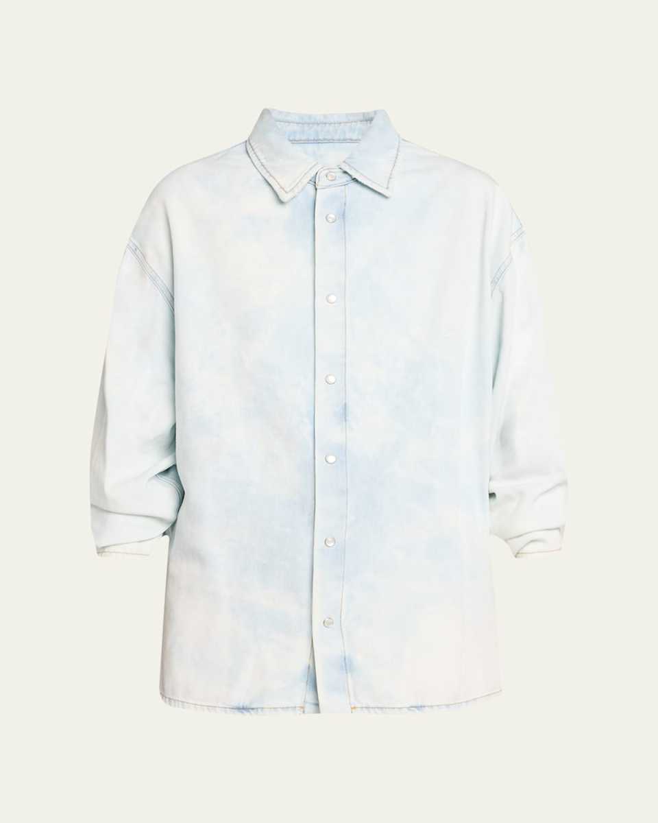 Keanu Ruched Denim Shirt