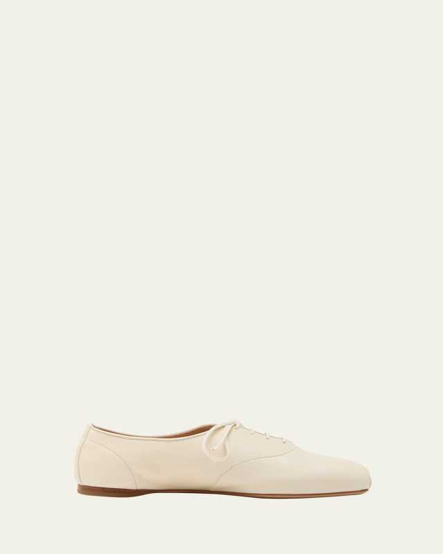 Maya Leather Lace-Up Jazz Loafers