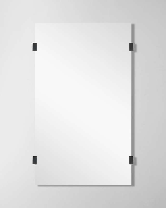 Rectangle Mirror with Burnished Brass Detail