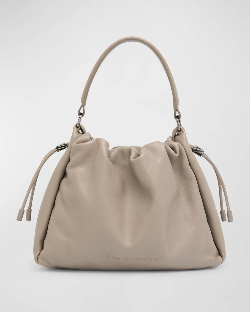 Mini Drawstring Lambskin Top-Handle Bag