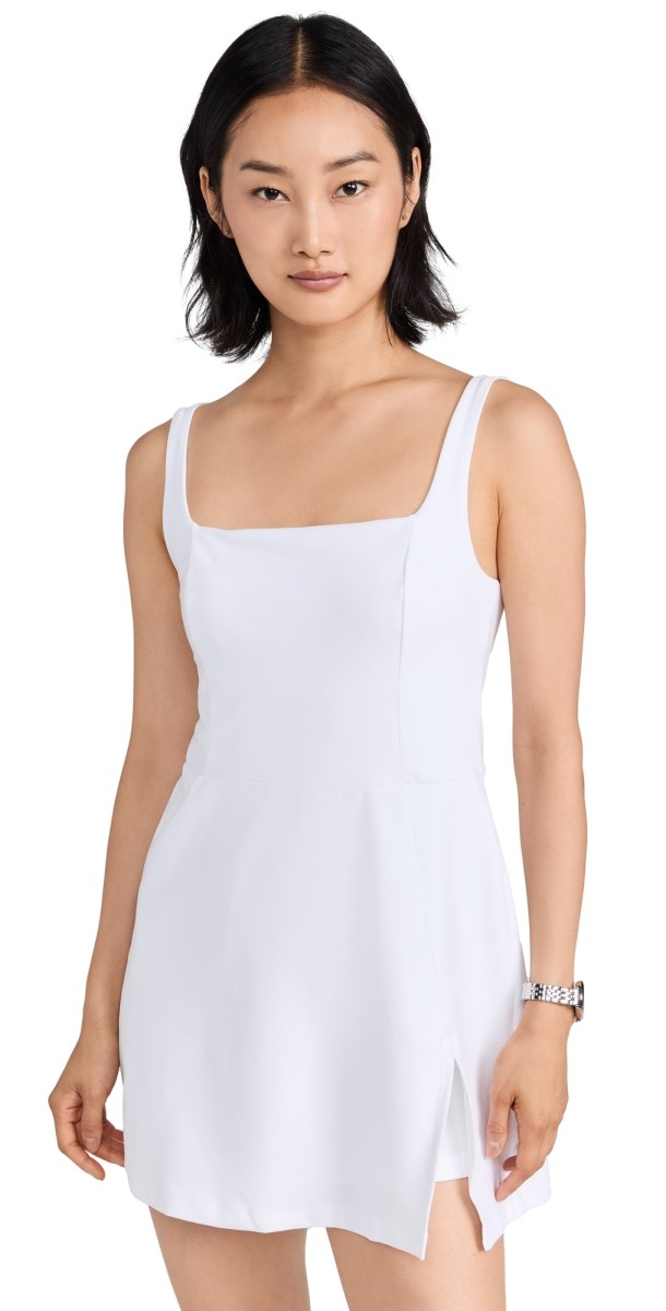 Beyond Yoga Spacedye Court Appeal Mini Dress Cloud White