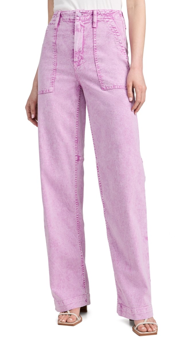 MOTHER High Waisted Patch Pocket Spinner Heel Jeans Smokey Grape