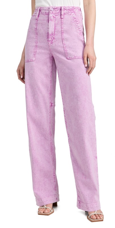 MOTHER High Waisted Patch Pocket Spinner Heel Jeans Smokey Grape
