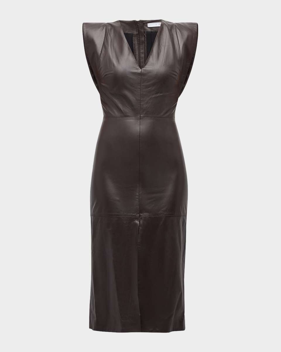 Peneloppe Leather Midi Dress