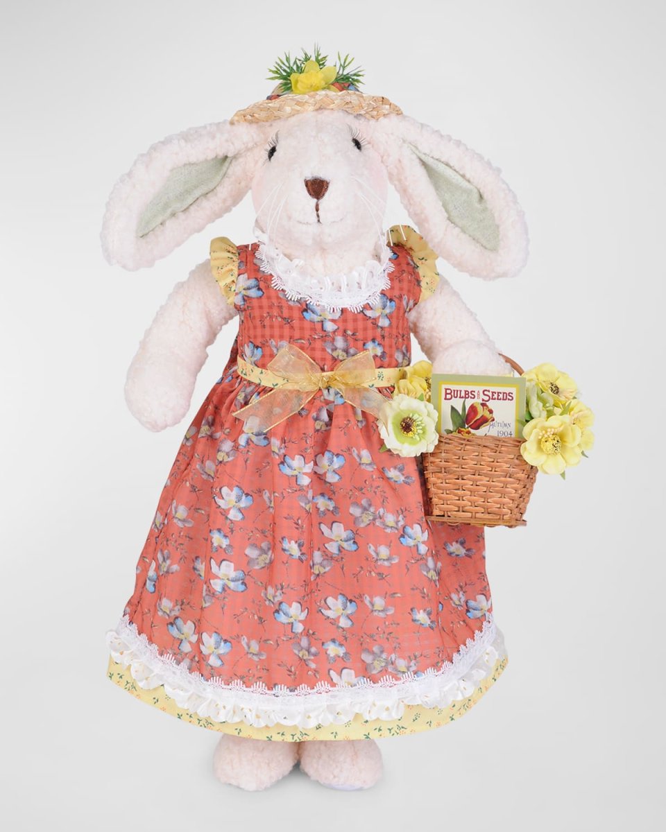 Flower Basket Bunny Decor